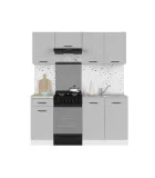 Modular kitchen JUNONA LINE 170 BBL BRW light gray gloss order